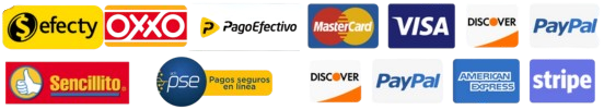 Métodos de pago aceptados